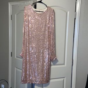 Rose gold sequence dress